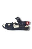 Şirinbebe 1601-20 Anatomik Dikiş Cırtlı Erkek Çocuk Sandalet Lacivert Beyaz 26-30