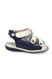 Şirinbebe 1633-20 Anatomik Tek Cirtli Erkek Çocuk Sandalet Lacivert Beyaz 21-25
