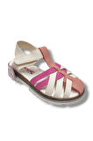 Şiringenç 1677-20 Çapraz Şerit Kız Çocuk Sandalet Beyaz Pembe 31-35