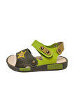 Şirinbebe 1703-20 Anatomik Yıldız Desen Cirtli Erkek Çocuk Sandalet Haki Yeşil 26-30