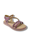 Arzen Bebe 241-25 Anatomik Simli Taşlı Cırtlı Kız Çocuk Sandalet 31-36