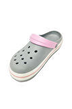 Akınal E195-25.Z.024  Medical Sabo Kadın Terlik Buz Gri Beyaz Pembe
