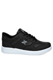 Luttoon 4027-25 Cilt Deri Anatomik Erkek Sneaker Siyah Beyaz