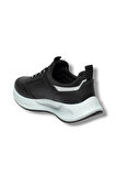Acropol 137-26 Deri Anatomik Erkek Sneaker Siyah Gümüş