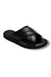 Cakgo 170-26 Hakiki Deri Ultra Soft Çapraz Bant Anatomik Erkek Terlik 40-47
