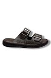 Cakgo 602-26 Hakiki Deri Ultra Soft Çift Tokalı Anatomik Erkek Terlik 40-47
