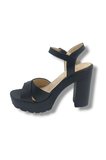 Selfie 4280-26 Cilt Çapraz Bant Platform Topuk Fashion Kadın Sandalet(11cm)