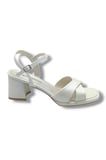 Erbay 405-26 Cilt Deri Çapraz Bant Kalın Topuk Kadın Sandalet 41-42(7cm)