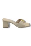 Ceylan Shoes 225-26 Cilt V Tokalı Kalın Topuk Kadın Terlik