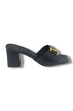 Ceylan Shoes 225-26 Cilt V Tokalı Kalın Topuk Kadın Terlik