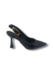 Mengi 692-26 Rugan Deri Arkası Açık İnce Topuk Kadın Stiletto(8,5cm)