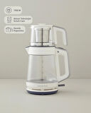 English Home CMK 6001 Cam Çay Makinesi ve Kettle Beyaz-Krom