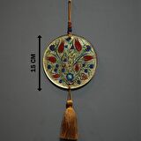 Lale Desenli Cam Nazarlık Dekoratif Duvar Süsü Füzyon Cam Duvar Dekoru Hediyelik Nazarlık