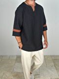 Fakir Kol Siyah T-Shirt