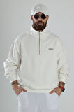 Oversize Beyaz Hoodie