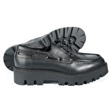 Tetri K512 Ortega Model Hakiki Deri El Yapımı Erkek Siyah Casual Ayakkabı