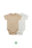 Bistyle Always Dream Yarım Kol 2'li Body 17114 Ekru Bej