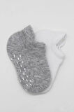 2'li Sneakers Kaymaz Basic Penye Çorap Bs20103 Gri Beyaz