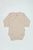 Bistyle Organik Natural Basic Style Kruvaze Uzun Kol Body Bs17102 Bej
