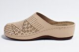 Dagoster DZA37-1803 Bej Günlük Ortopedik Burun Kapalı Kadın Terlik