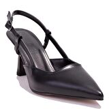 Dagoster DZA07-1221402C Siyah Klasik Topuklu Kadın Ayakkabı