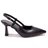 Dagoster DZA07-1221402C Siyah Klasik Topuklu Kadın Ayakkabı