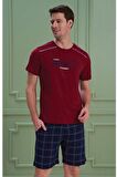 Erkek Pijama Takımı Kısa Kol Şortlu