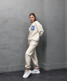 Calimera | Kadın Sweatshirt Eşofman Takımı 3 İplik Oversize Şardonlu