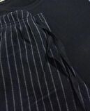 Erkek Pijama Takımı Pamuklu Jakarlı Uzun Kollu Altı Çizgili