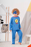 Heros Desenli Çanta Ve Maskeli % 100 Pamuk Erkek Çocuk Pijama Takımı