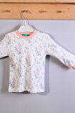 Çiçek Desenli Kız Bebek Pijama Eşofman Takımı Pembe
