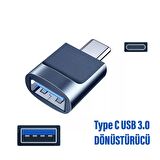 Telefon Type-C Çevirici USB 3.0 Hızlı OTG Veri Aktarıcı Type C Dönüştürücü