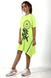 Kız Çocuk Smile Baskılı Tunik Elbise 10-15 Yaş 13950
