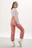 Pembe Şerit Dikişli Kız Paraşüt Pantolon 18004