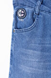 Mavi Dar Paça Cebi Logo Detaylı Erkek Çocuk Jean Pantolon 20418