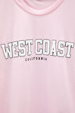 Pembe West Coast Yazılı Kısa Kol Kız Çocuk Bisiklet Yaka Tişört 20962
