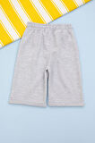 Gri Beli Lastikli Jogger Kumaş Basic Erkek Çocuk Şort 21157