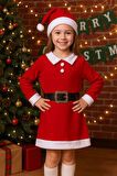 Kırmızı Kız Çocuk Yılbaşı Temalı Şapkalı Elbise  23326
