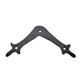 Antika Tarz Dekoratif Pirinç Zambak Gönye - Üst, 107x107 mm, Oksit