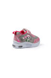 Kız Bebe Pembe Fuşya Figürlü Işıklı Cırtlı Sneaker Günlük Spor Ayakkabı
