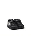Unisex Bebe Siyah Figürlü Işıklı Cırtlı Sneaker Günlük Spor Ayakkabı