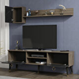 ALFA TV ÜNİTESİ CEVİZ-ROYAL MERMER  150cmx35cm