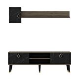ALFA TV ÜNİTESİ CEVİZ-ROYAL MERMER  150cmx35cm