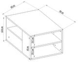 LAZER DESNELİ 90 CM BARE ORTA SEHPA ANTRASİT-ALTIN