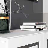 75 CM CAPRİ KONSOL-ÇOK AMAÇLI DOLAP BEYAZ-GÜMÜŞ