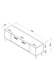 LAZER DESENLİ 150 CM DETAS TV ÜNİTESİ ANTRASİT-ALTIN