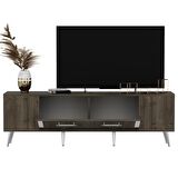 LAZER DESENLİ 150 CM DETAS TV ÜNİTESİ CEVİZ-GÜMÜŞ