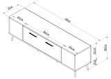 LAZER DESENLİ 150 CM DETAS TV ÜNİTESİ CEVİZ-GÜMÜŞ