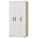 ÜÇ KAPAKLI 90 CM EDİT GARDIROP SAFİRMEŞE-BEYAZ
