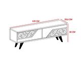 ELİTE TV Ünitesi Lazer Desenli CEVİZ-BEYAZ